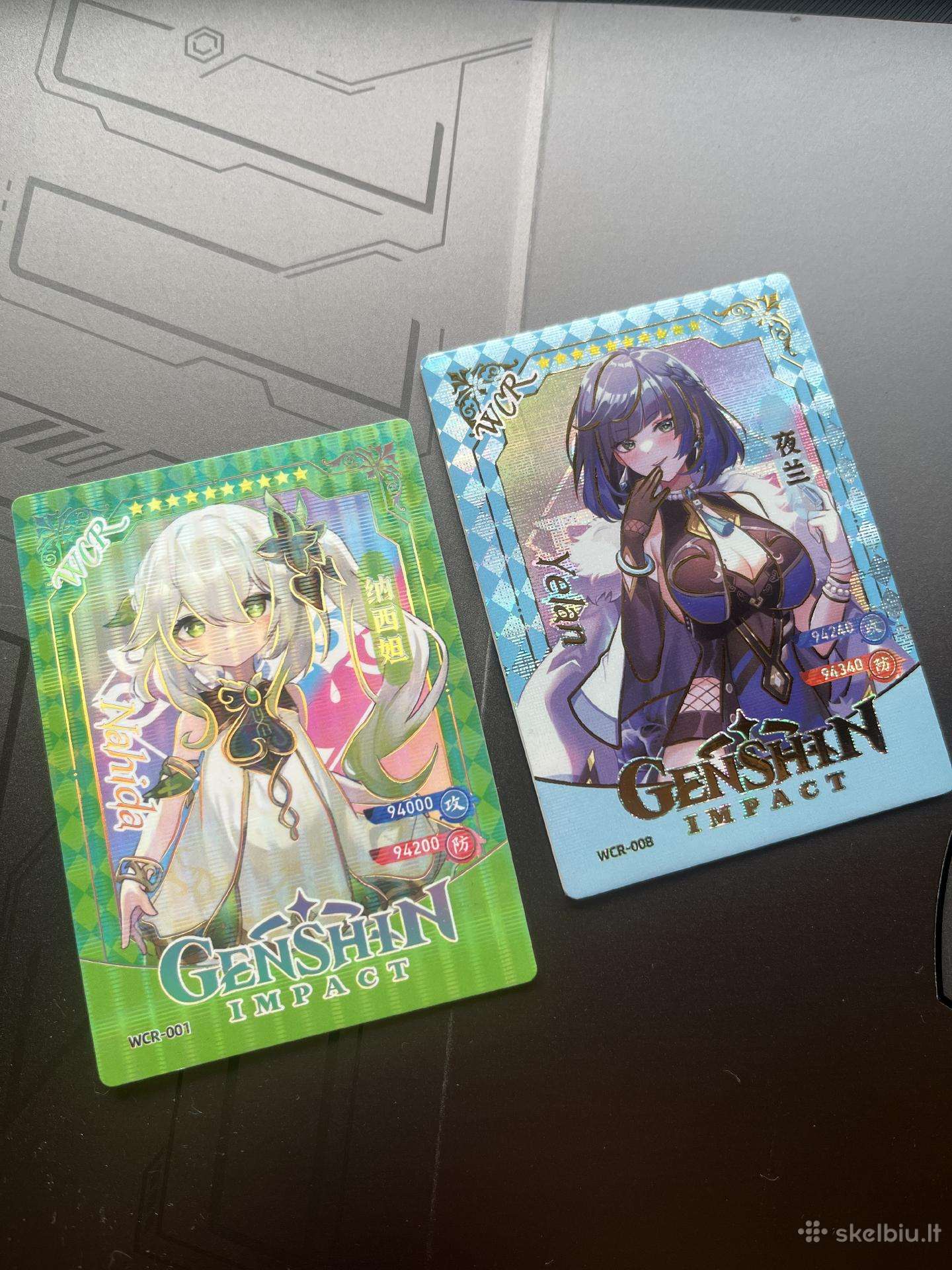 Genshin Impact Nahida ir Yelan kortelės