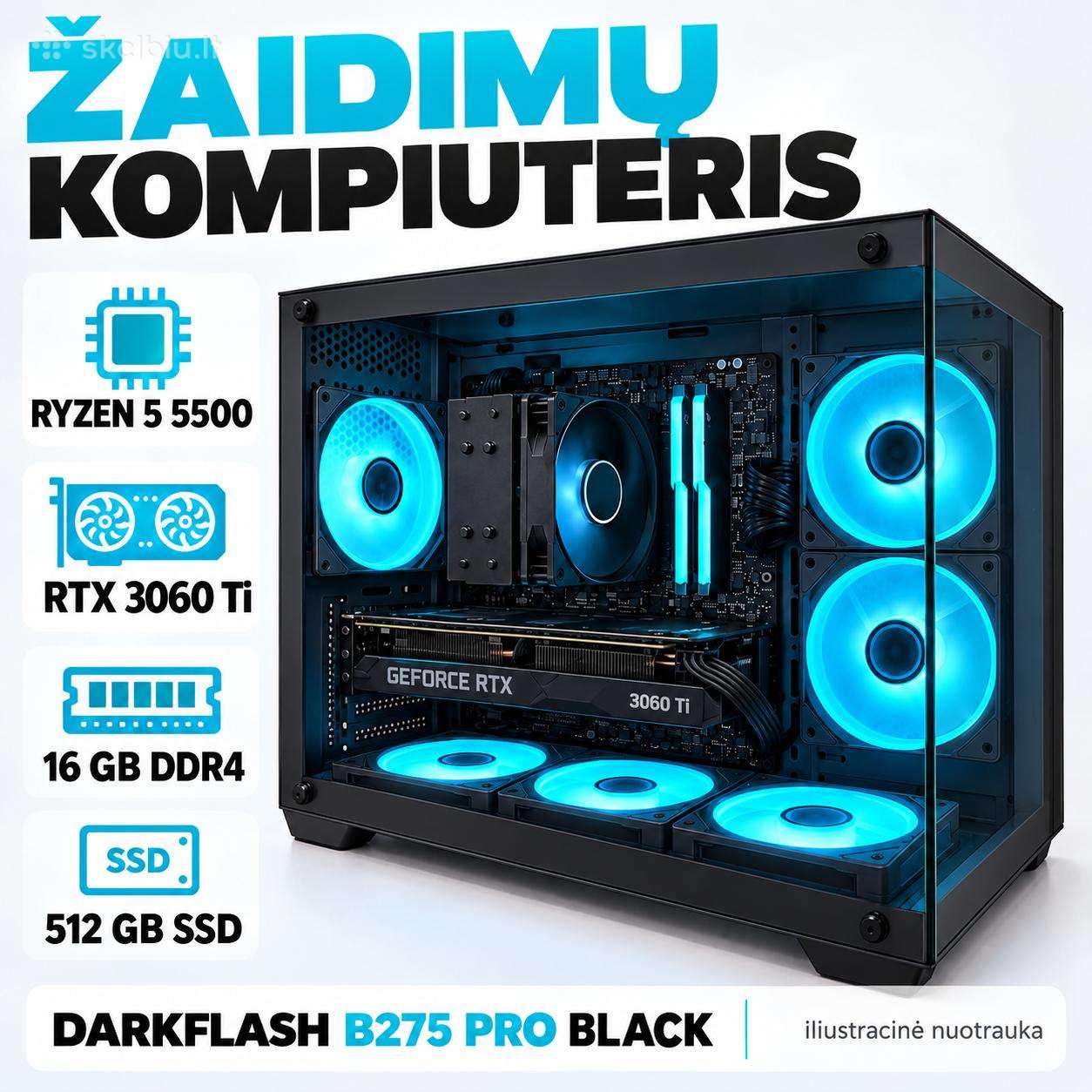 Gaming Pc Ryzen 5 5500 / Rtx 3060ti / 16gb Ddr4