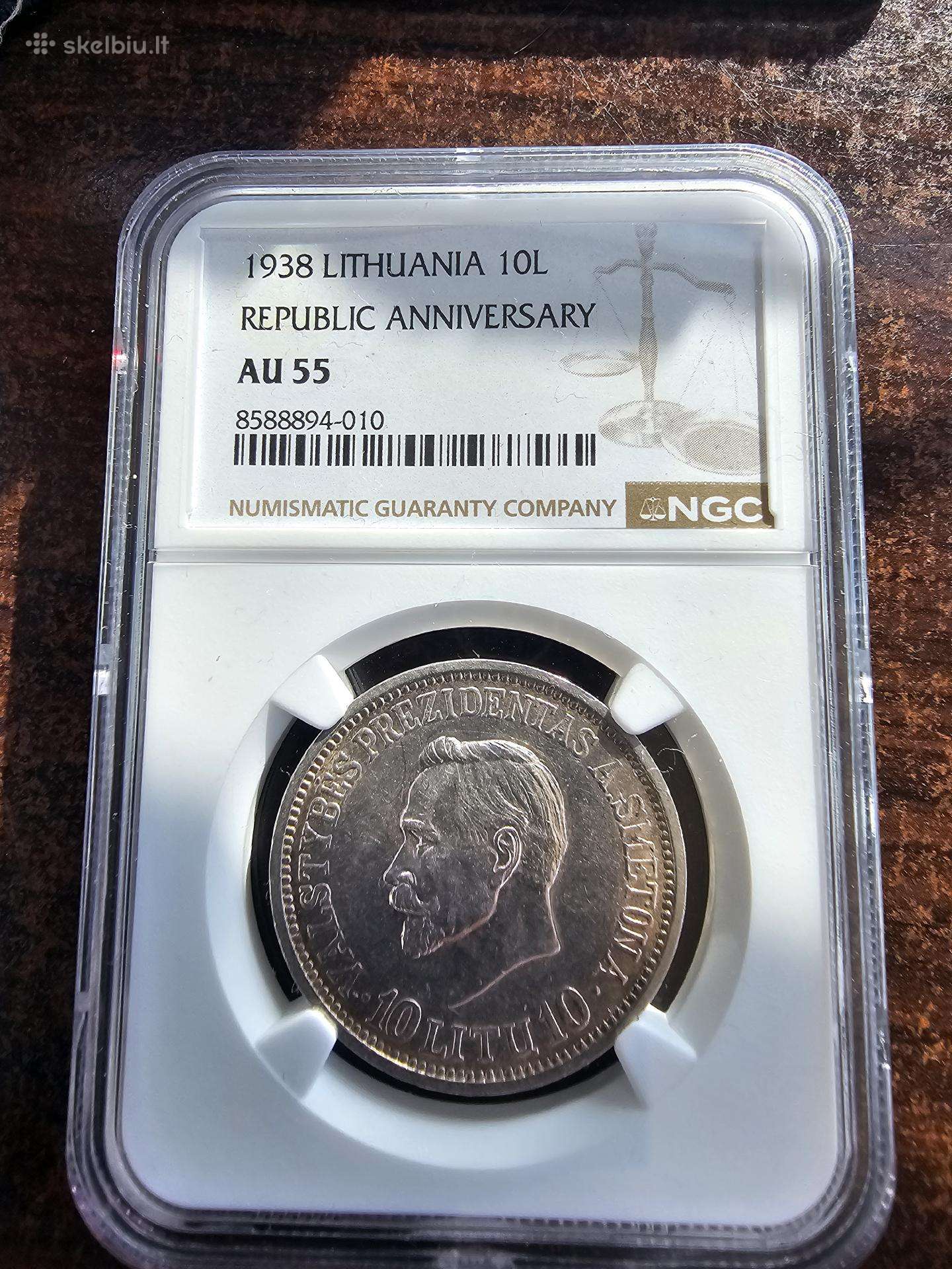 1938 10 litu A.smetona