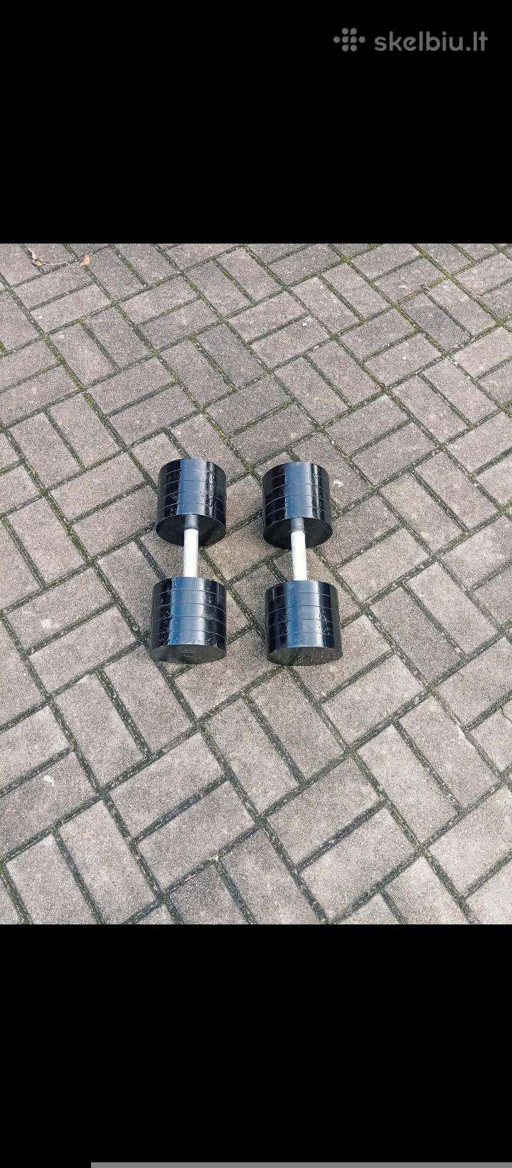 30+30 kg./90eur.metaliniai geri hanteliai