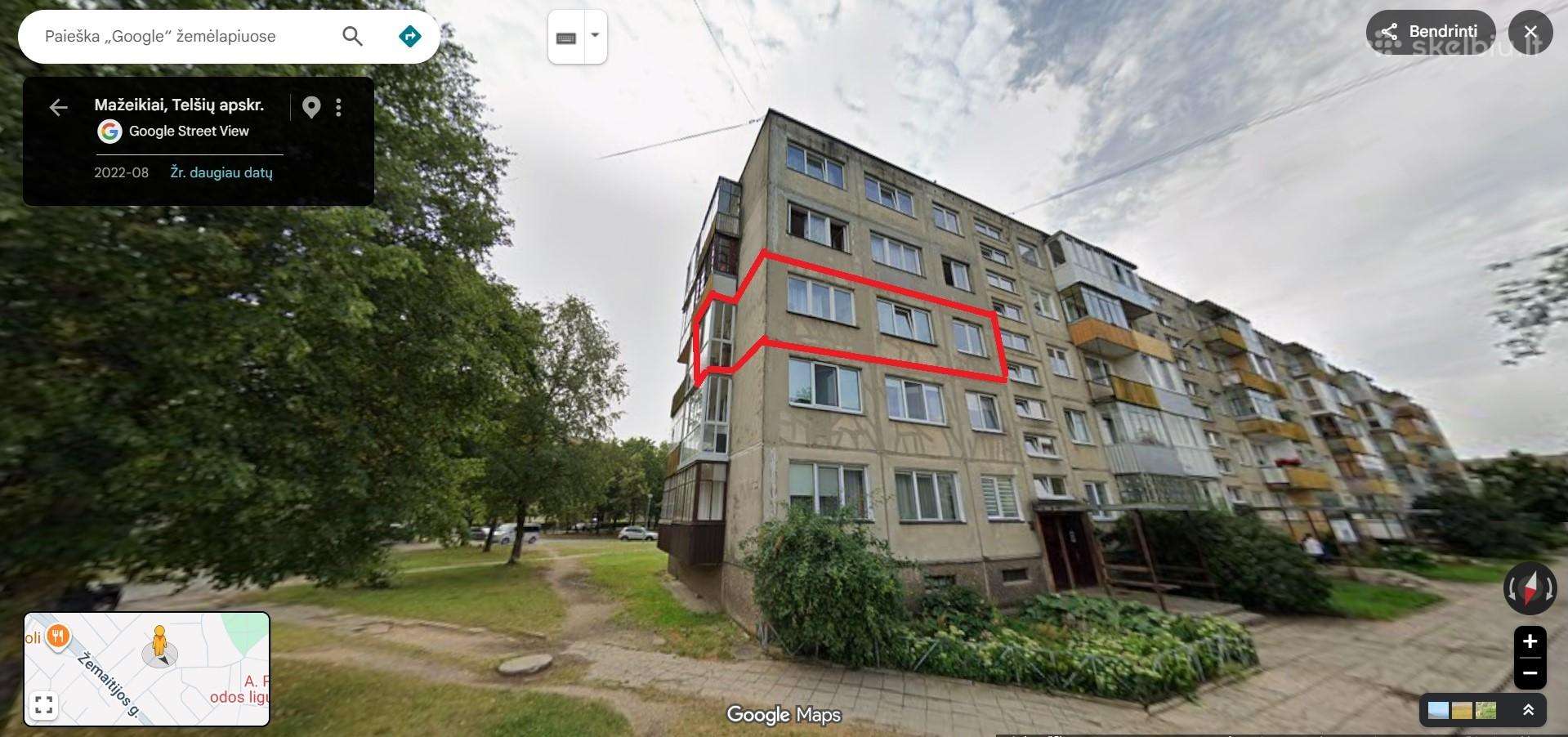 Parduodamas 3-jų kambarių butas Sodų g. 1.