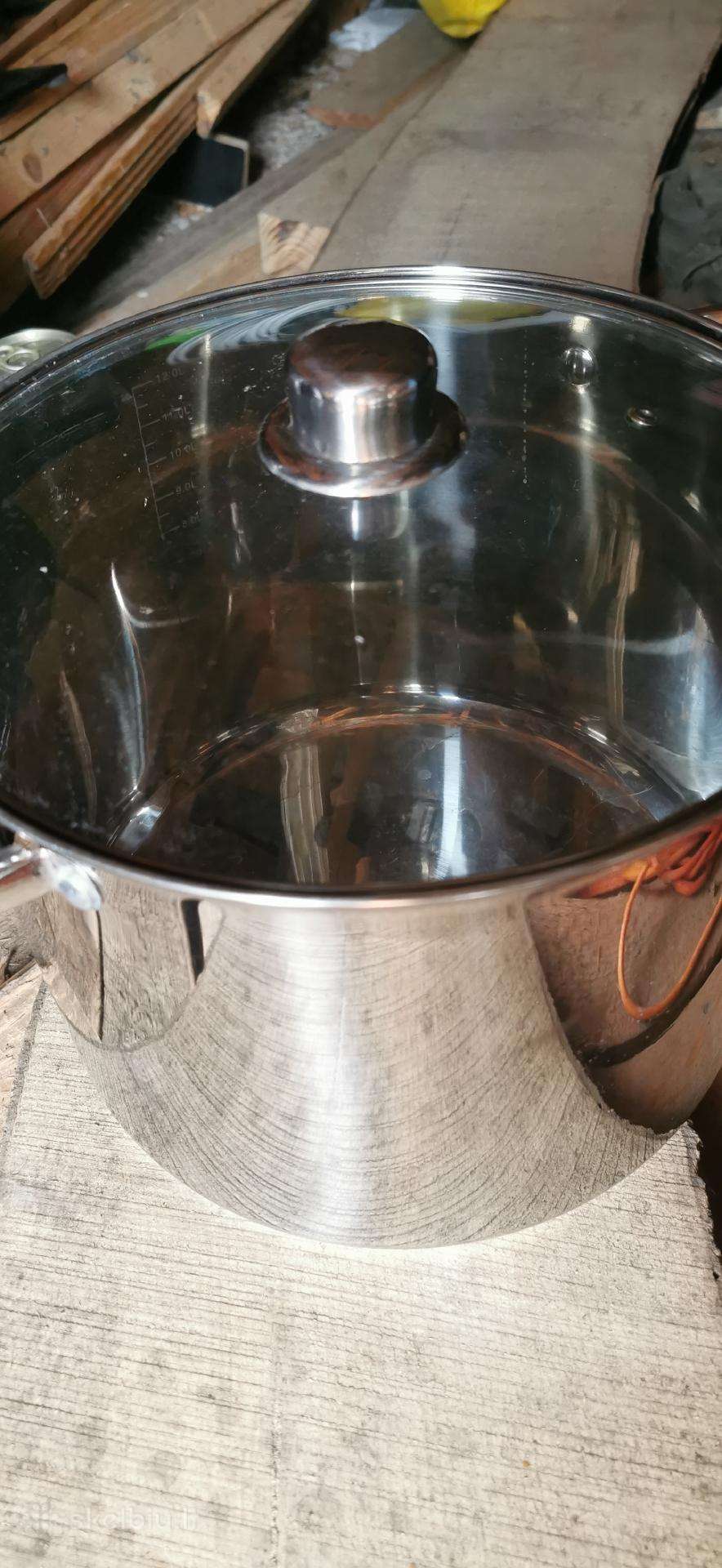 Plieninis puodas Domoletti 12l