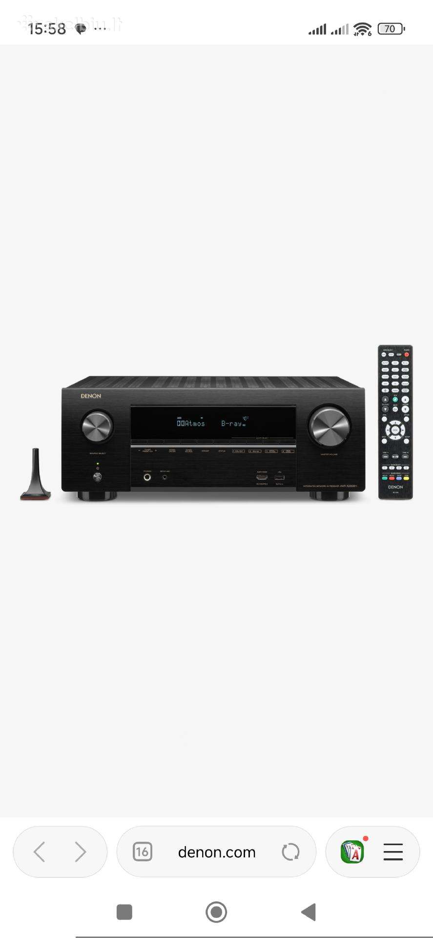 Denon Avr-x2600h 7.2 AV resyveris Dolby Atmos 4k