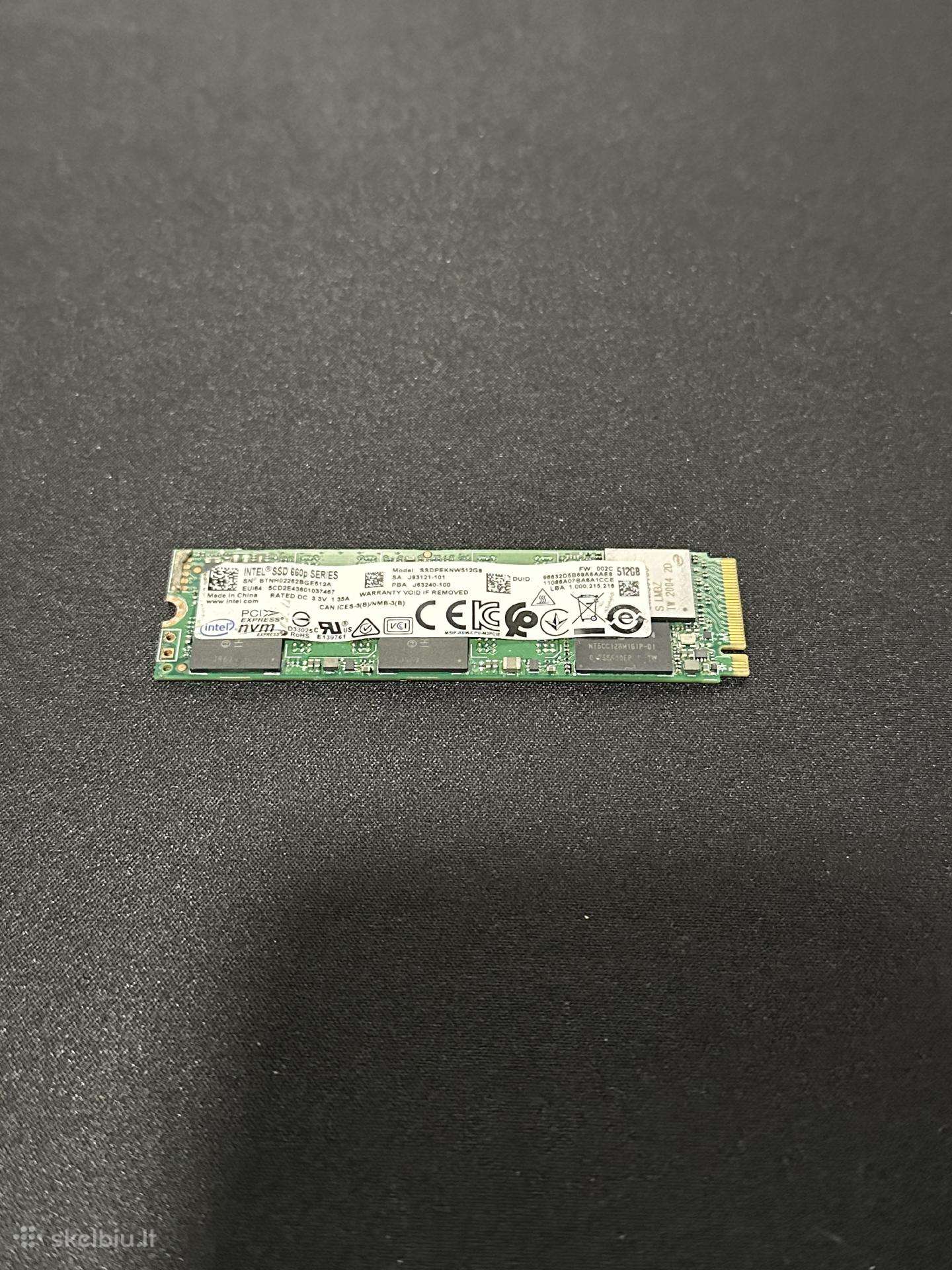Intel 660p 512gb Nvme M.2 SSD diskas