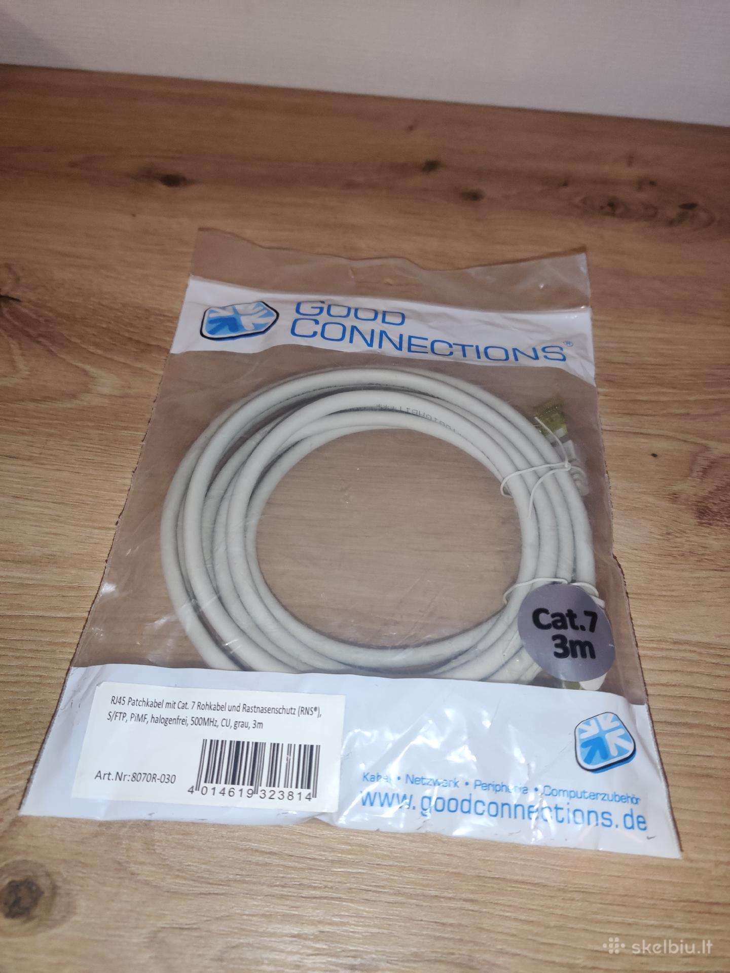 Interneto kabelis Cat 7 3m. Ilgis