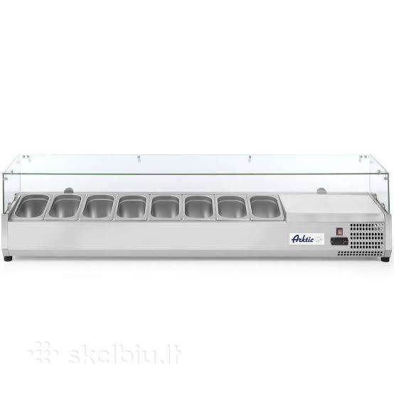 Šaldoma vitrina 8xgn1/4, 1805x335x460 mm Arktic