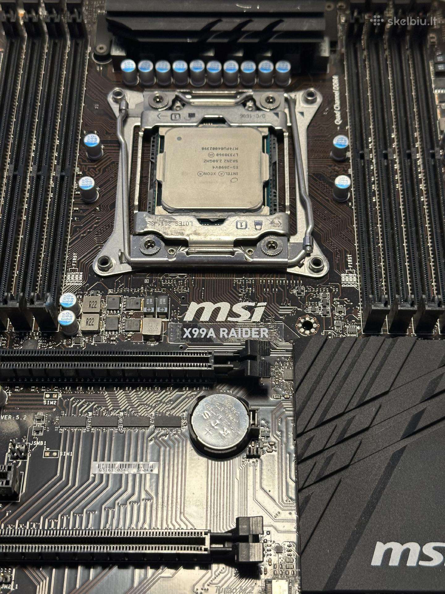 Msi X99a Raider Lga 2011-3 pagrindinė plokštė