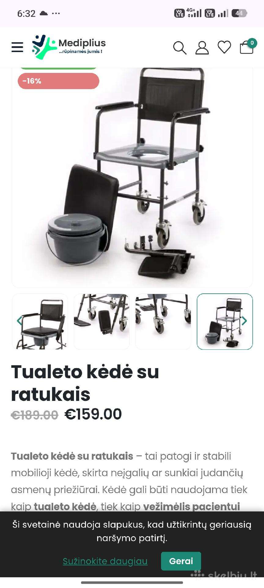 Tualeto kėdė su ratukais kid-man