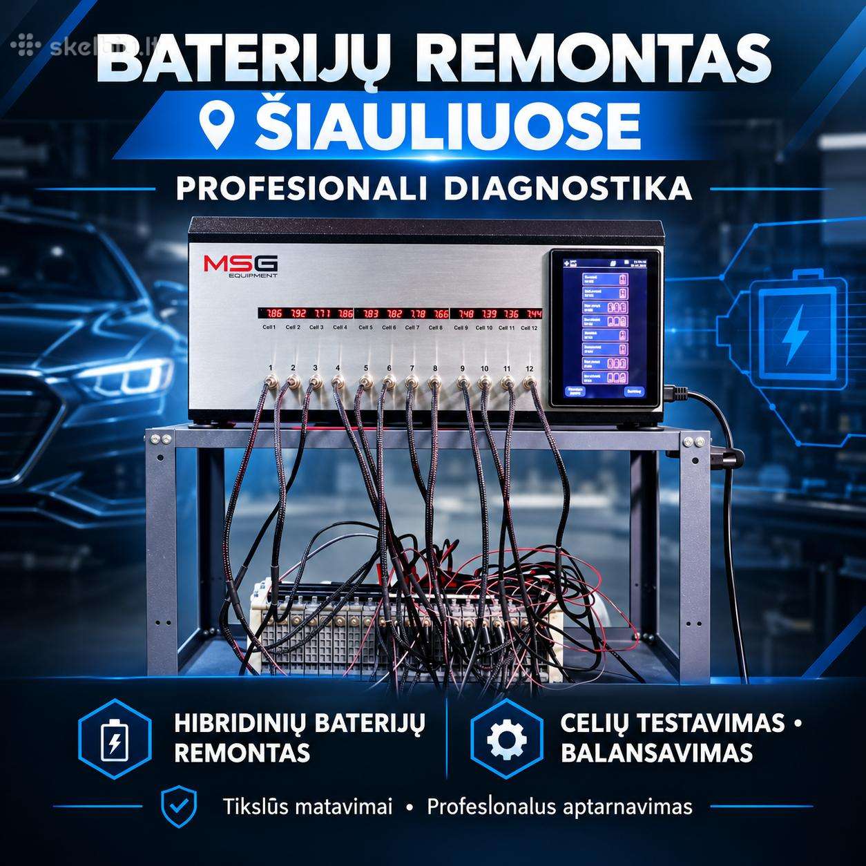 Hibridiniu bateriju remontas