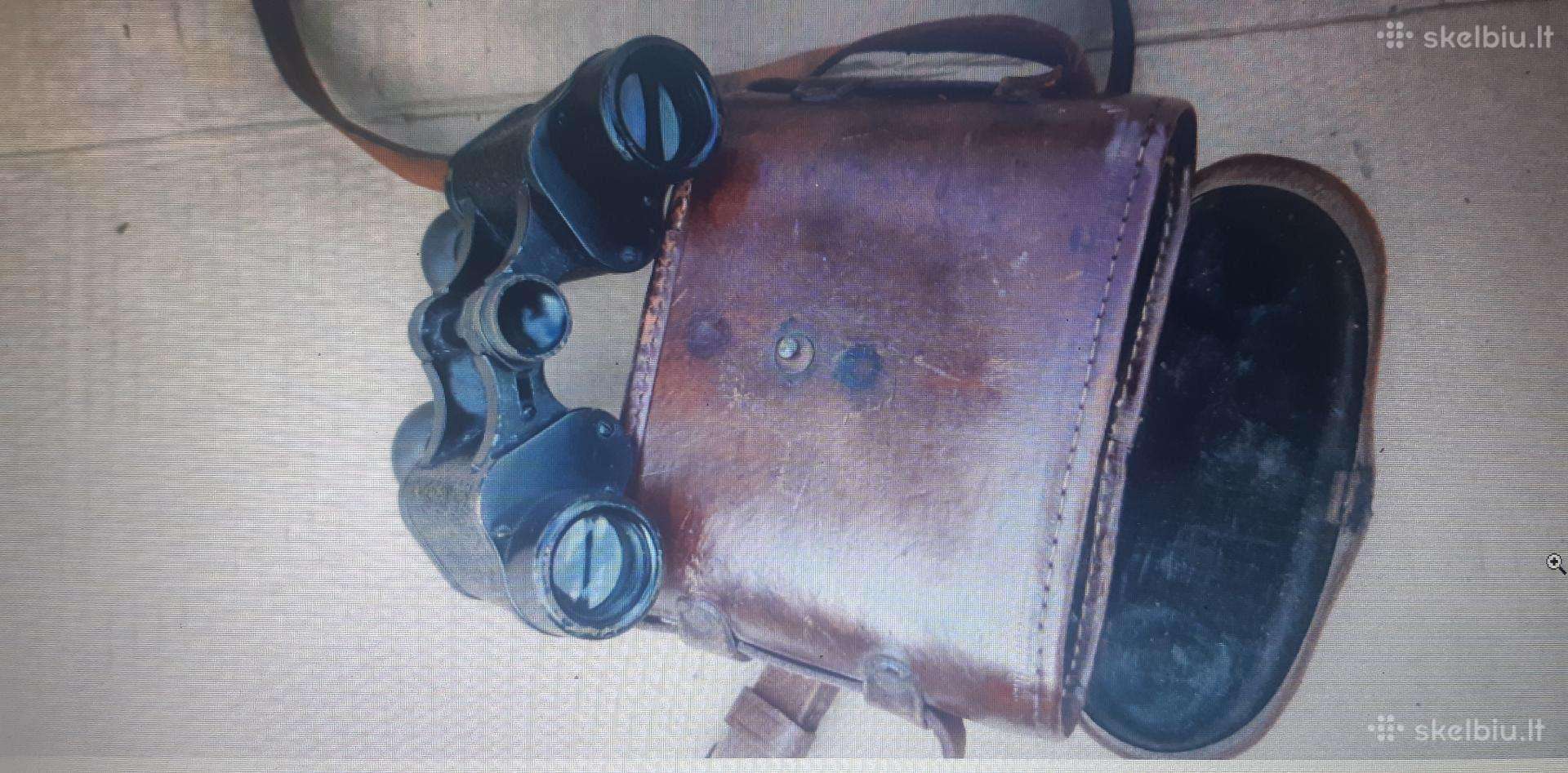 Ww2 Vermachto kariniai žiūronai Carl Zeiss dėklu