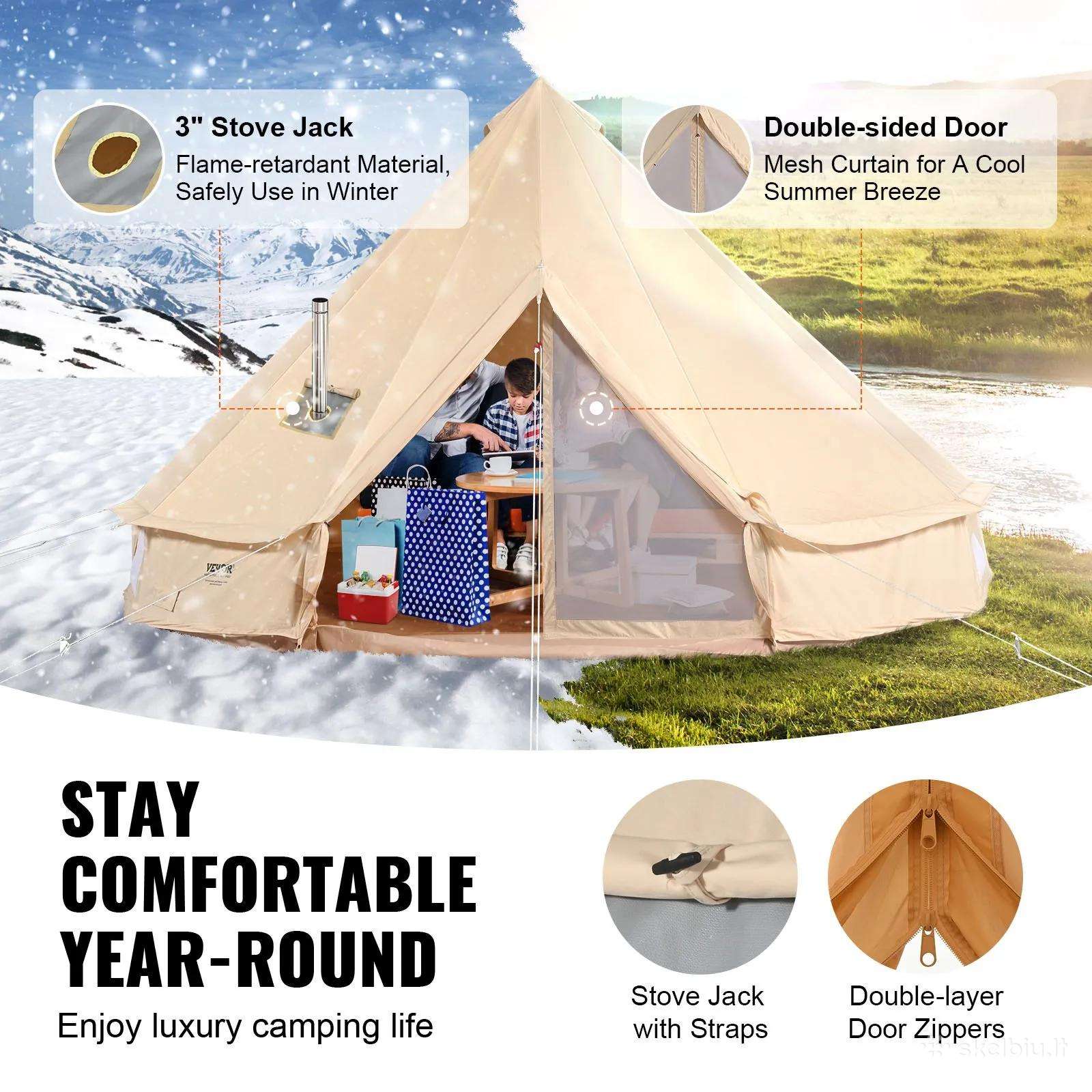 Palapine varpo tipo bell tent