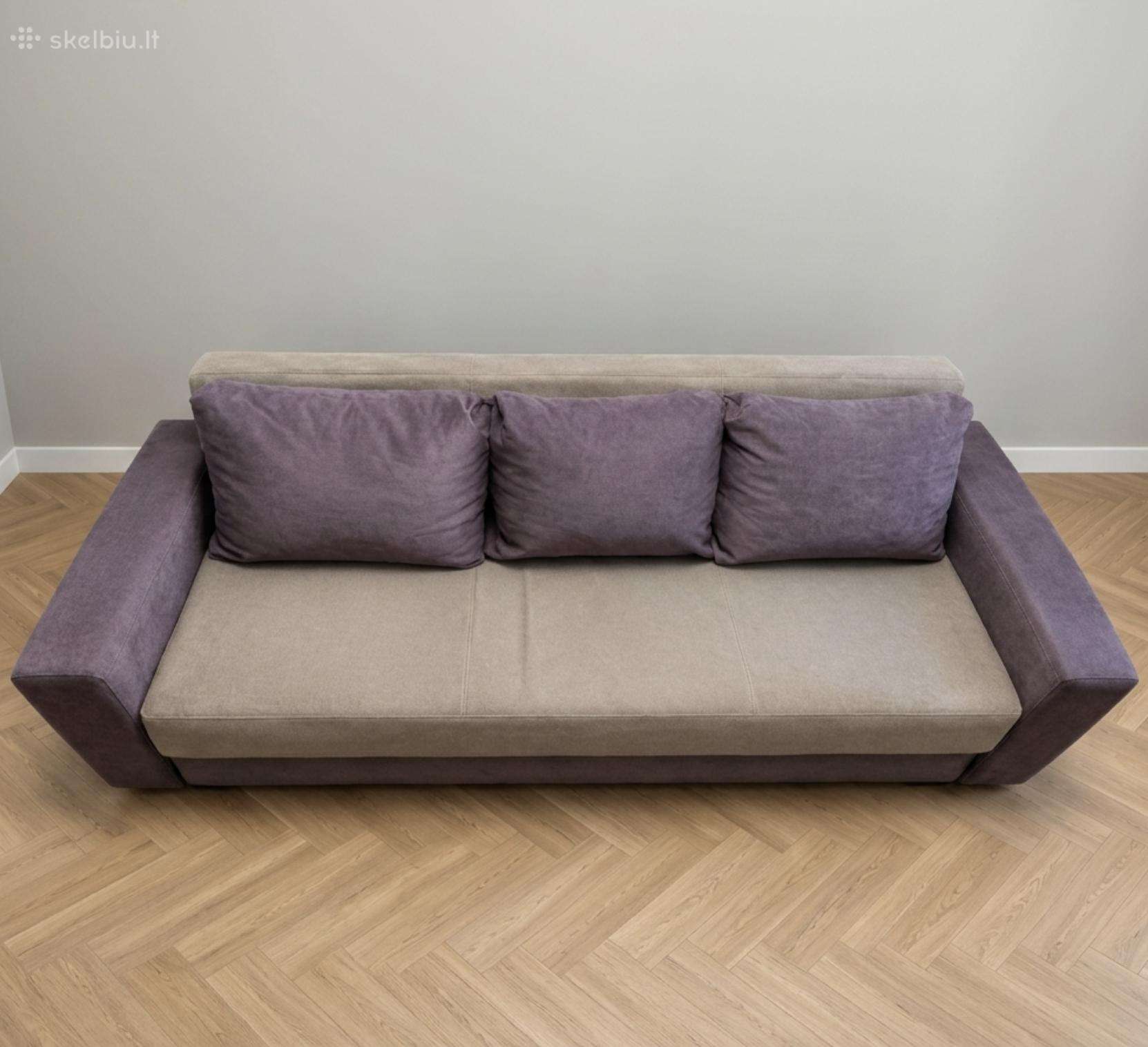 Geros būklės veliūrinė „Magrės baldai“ sofa