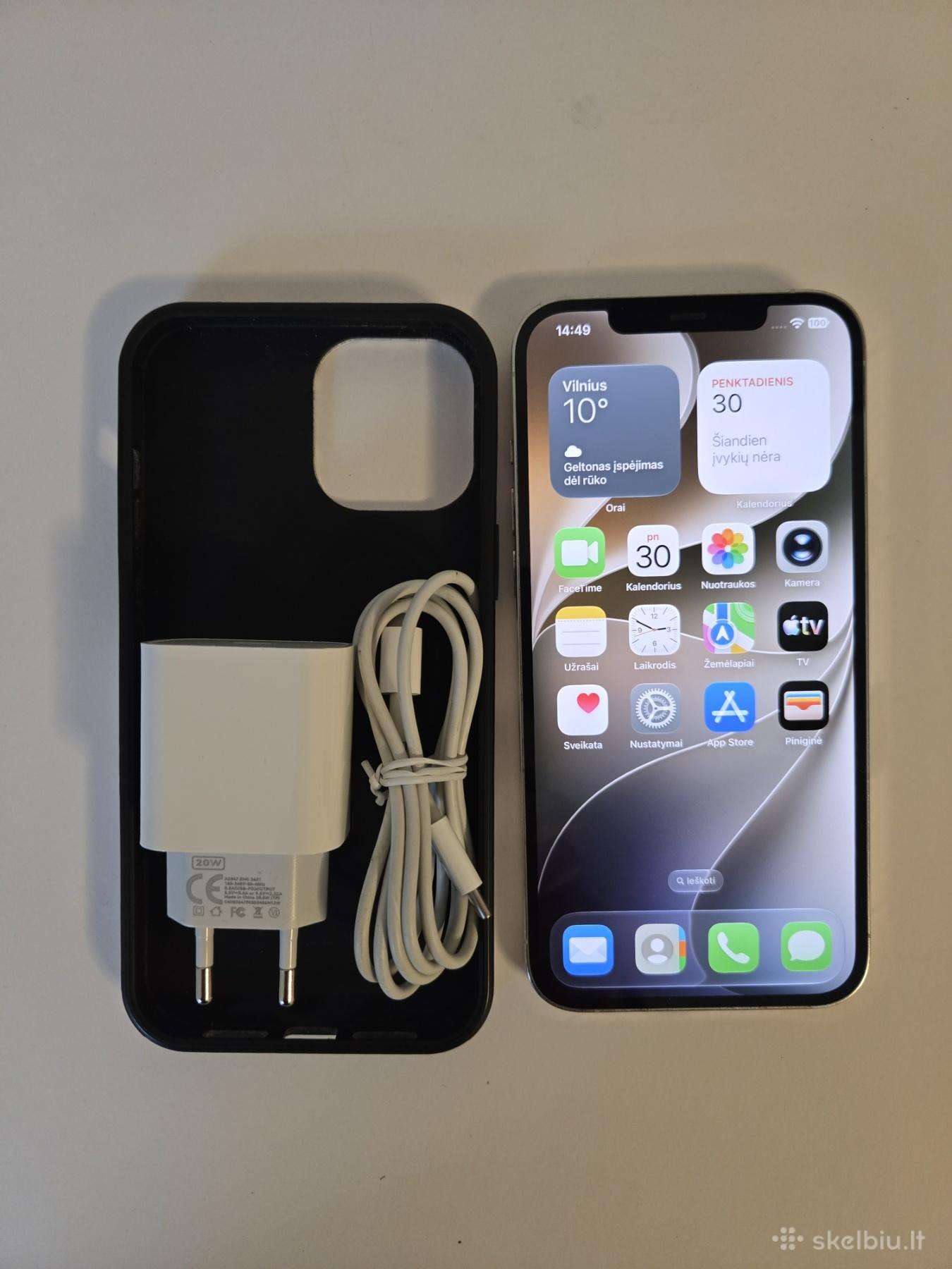 iPhone 12 Pro Max 256gb Silver (Sidabrinis)