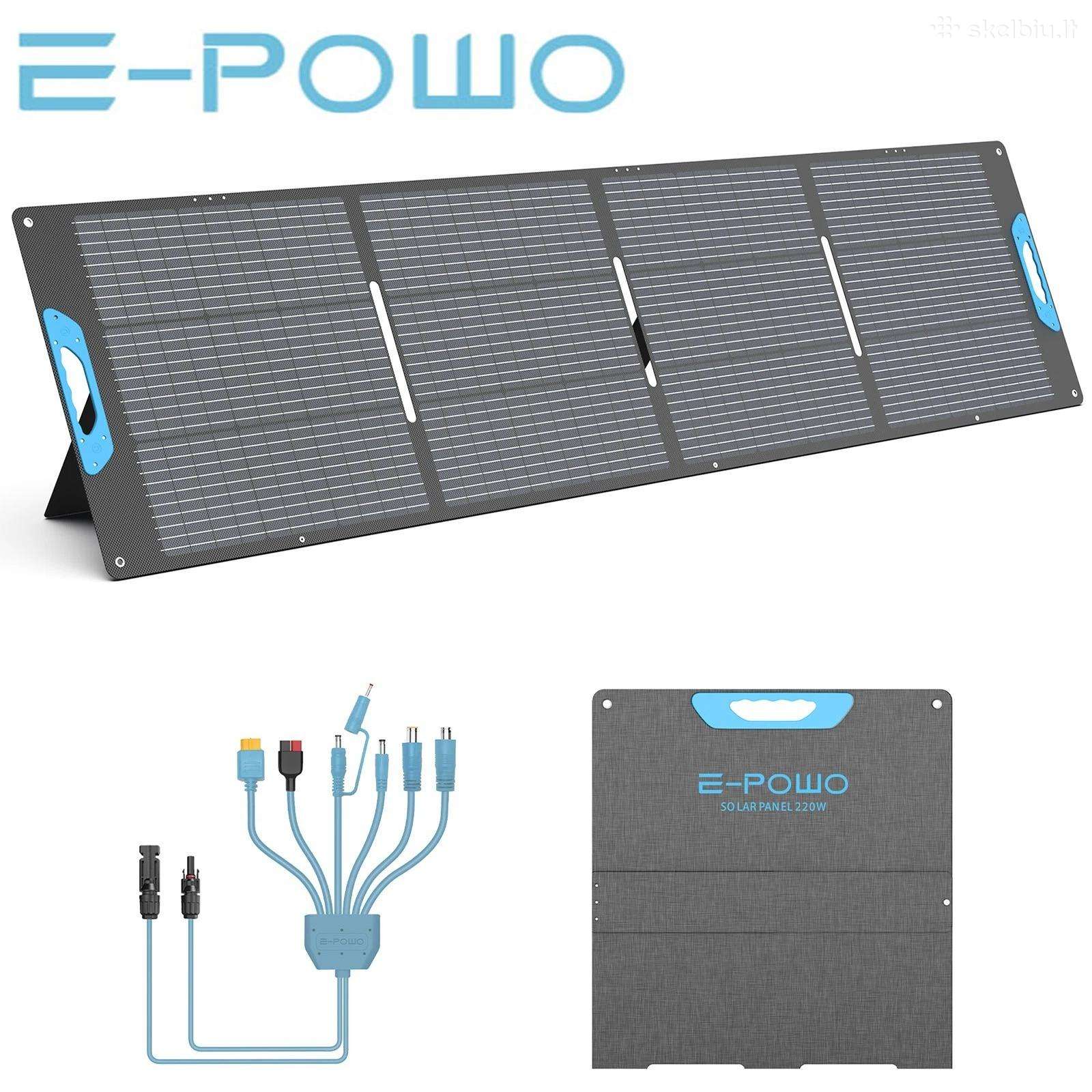 Nešiojama 220 W saulės baterija Usb modulis