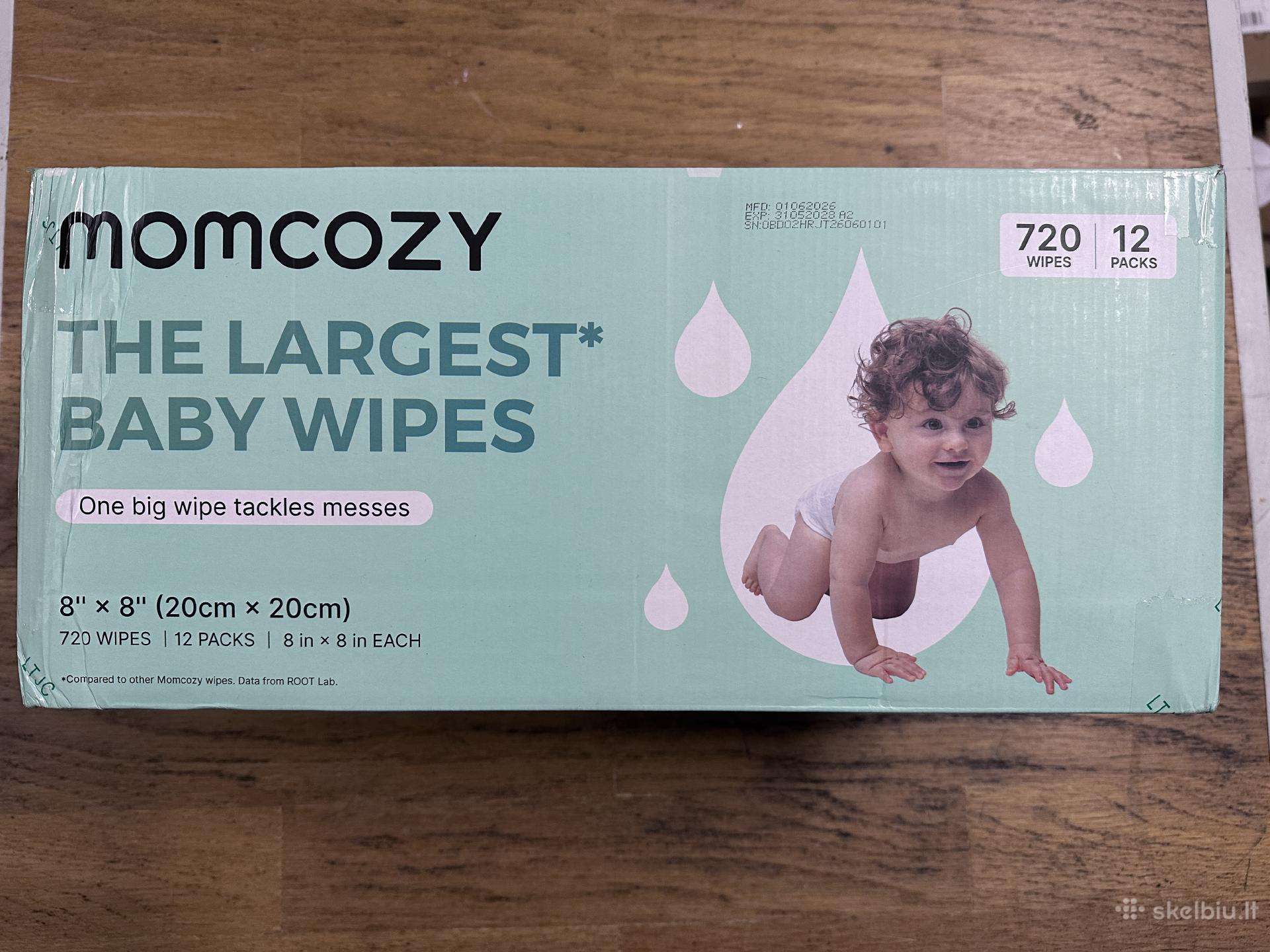 Momcozy didelės kūdikių drėgnos servetėlės