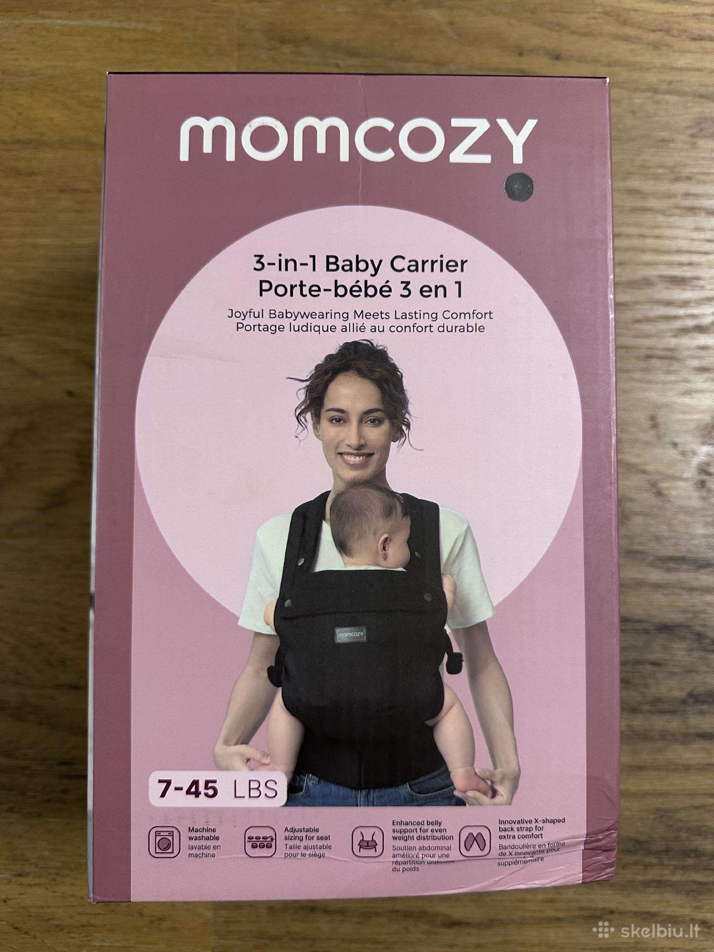 Momcozy 3-in-1 kūdikio nešioklė, juoda, nauja