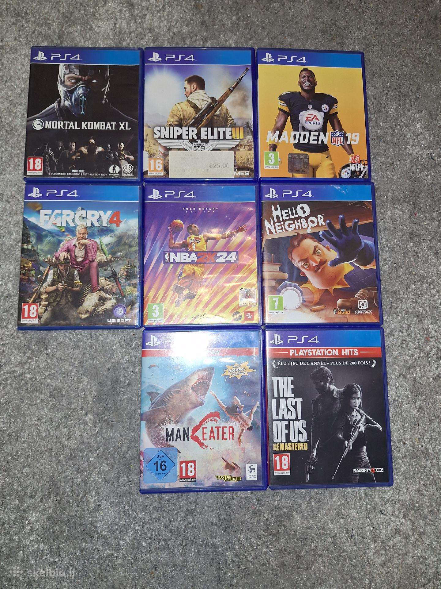 Labai geros būklės Ps4 žaidimai