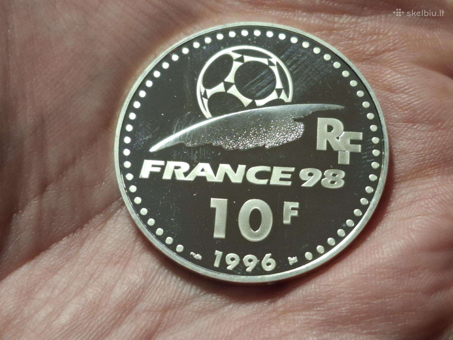 Prancūzija 10 frankų 1996 sidabras proginė