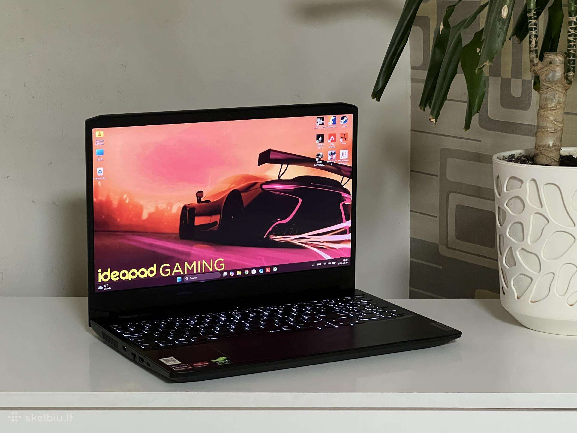 Parduodamas Ideapad Gaming su Rtx 3050, Ryzen 7.