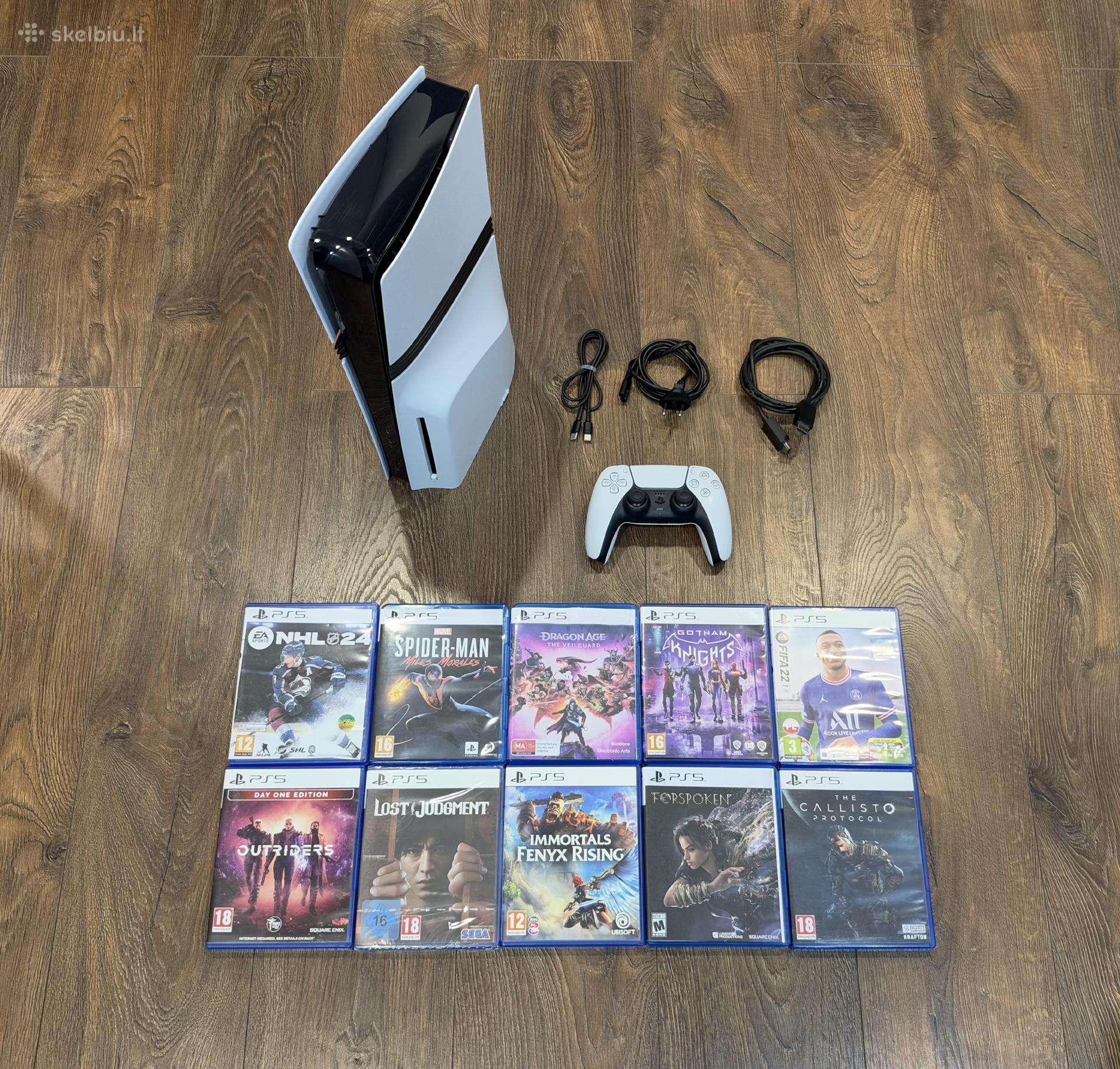 Sony Playstation 5 Pro,2tb Disc Drive/10 žaidimu