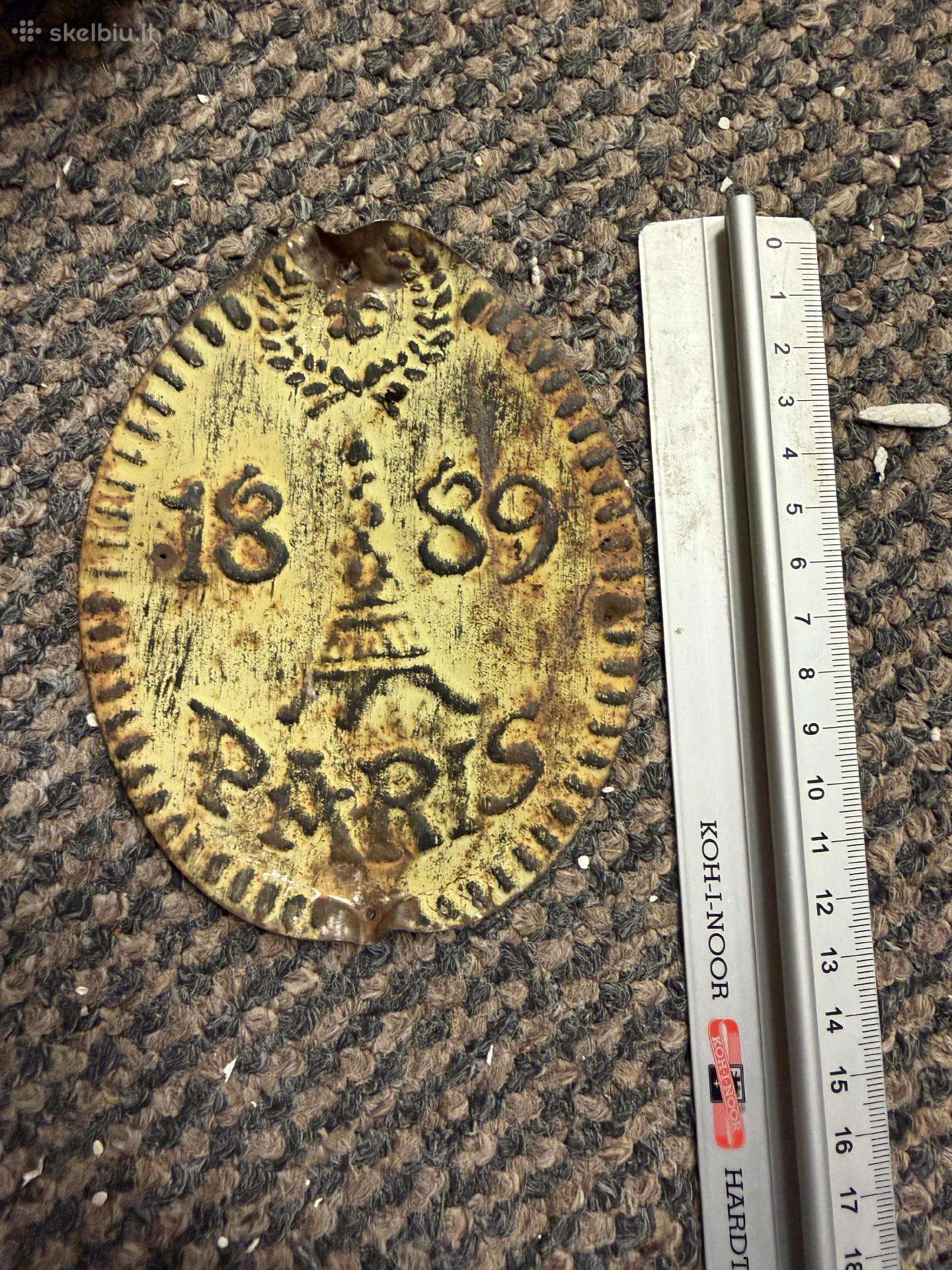 Senovinė Metalinė Lentelė Su 1859 M. Data
