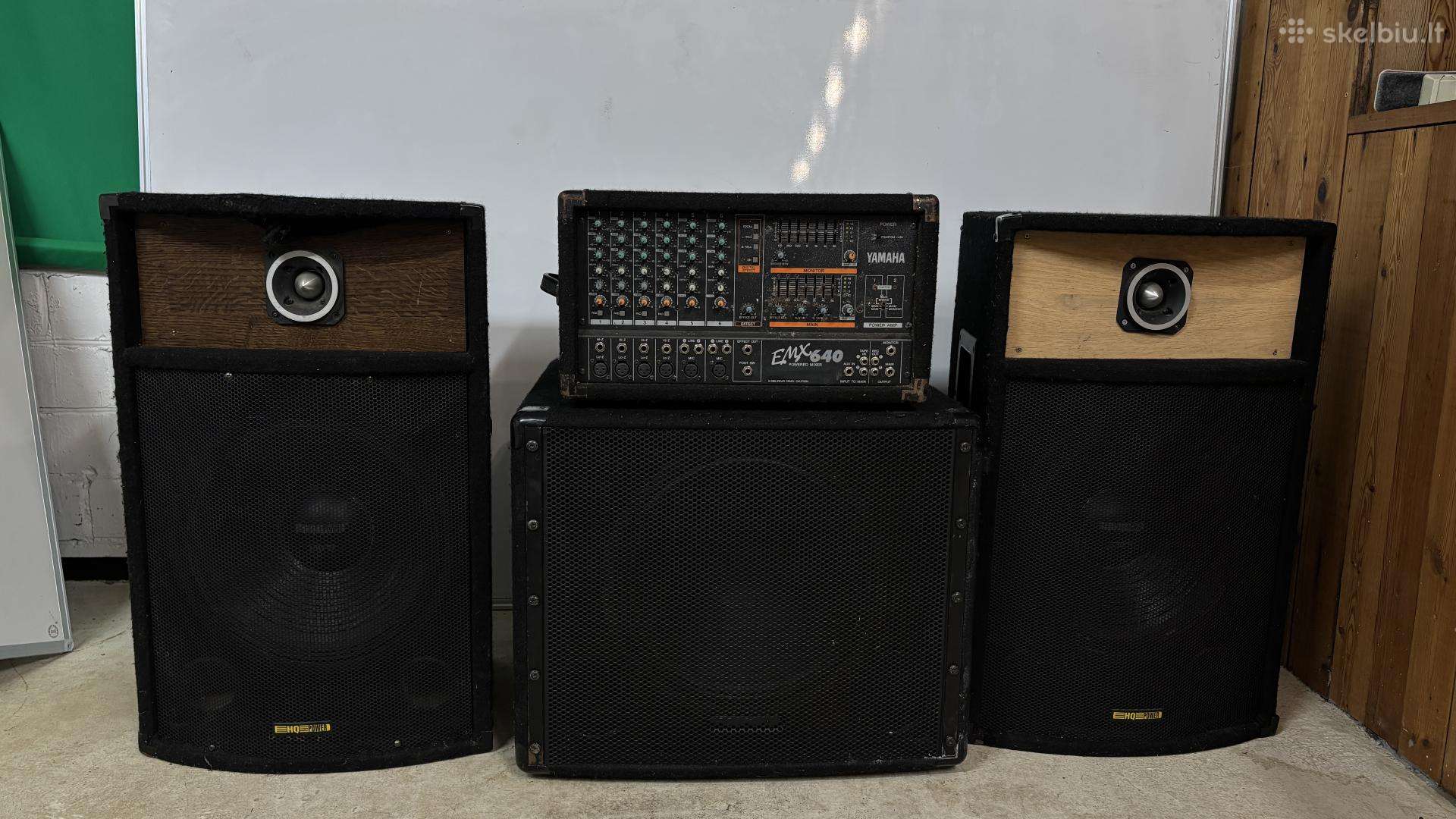 Subas 500w , 2vnt 600w koncertinės ir stiprintuva