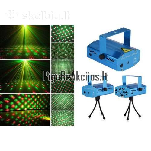 Mini lazer reaguojantis i muzika