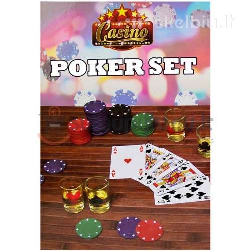 Pokerio žetonų rinkinys (3 rūšys)