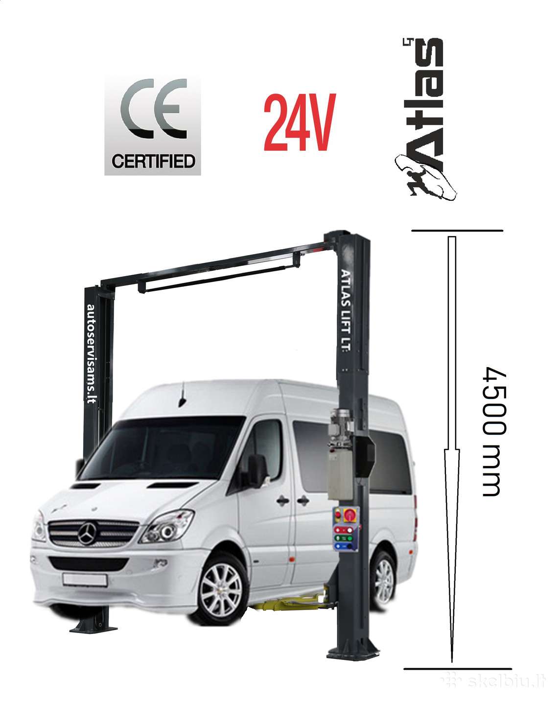 2-jų kolonų keltuvas C420 Van (aukštis 4500mm)